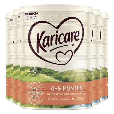 【新西兰直邮】KARICARE 可瑞康 普通牛奶粉 1段 3/6罐一箱